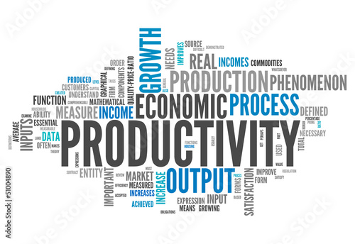 Illustration: Word Cloud "Productivity" Word Cloud "Productivity"