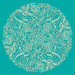 Round floral ornament
