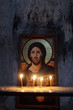 Icon of Jesus on a wall background
