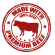 Made with premium beef stamp