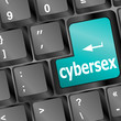 A keyboard with a key reading cybersex