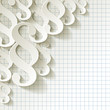 Paragraf Papier Weiss Ecke Caro