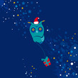Owl, merry christmas