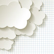 Vektor: Clouds Wolken Papier Caro Ecke Hintergrund Clouds Wolken Papier Caro Ecke Hintergrund
