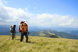 Summer hiking in the mountains.