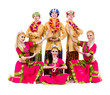 dancers dressed in Indian costumes posing