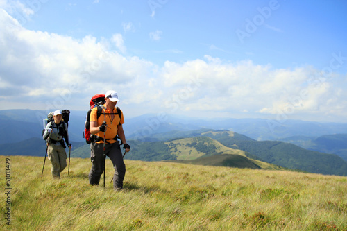 Photo: Summer hiking in the mountains. Summer hiking in the mountains.