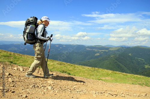 Photo: Summer hiking in the mountains. Summer hiking in the mountains.