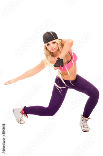 Photo: Female Dancer over white background Female Dancer over white background