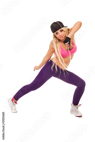 Photo: Female Dancer over white background Female Dancer over white background