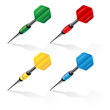 set of darts of different color