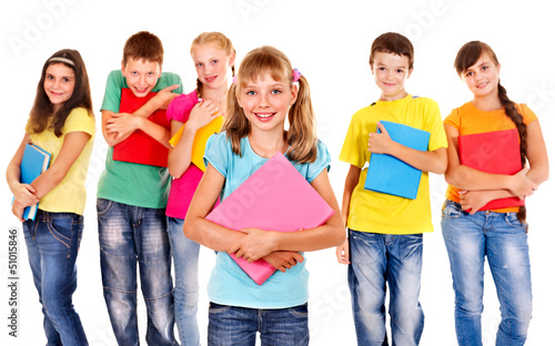 Photo: Group of teen people. Group of teen people.