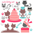 Set of various lovely kittens
