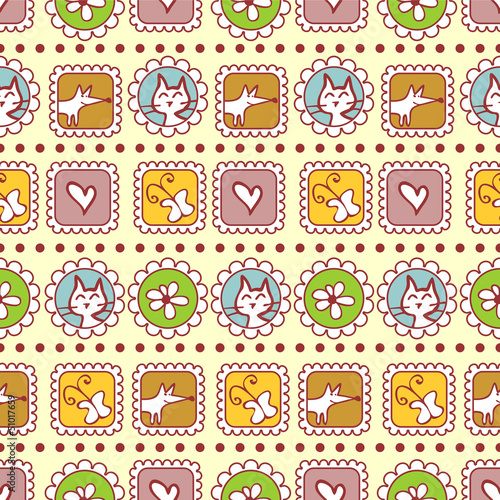 Vector: Cute childish seamless pattern design Cute childish seamless pattern design