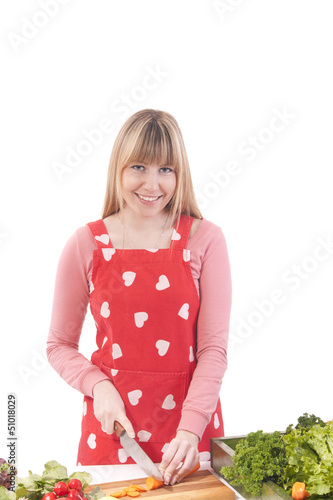 Photo: pretty firl preparing lunch pretty firl preparing lunch