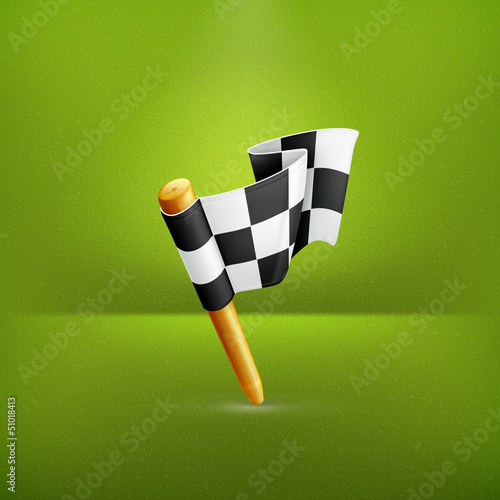 Vector: Checkered flag, icon Checkered flag, icon