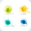 Grunge Curl. Vector Abstract Symbol