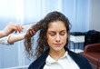 woman in hair salon