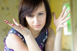 Very upset woman