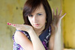 Very upset woman