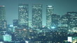 urban downtown at night, time lapse