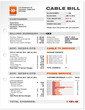 Vector: Cable Service Phone Bill Document Sample Template Vector Cable Service Phone Bill Document Sample Template Vector