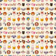 seamless animal face pattern