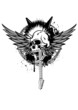 head punk with wings