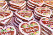 gingerbread heart on pilgrimage in Czech Republic city Chrudim