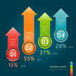 Colorful arrow circle number options banner. Vector illustration