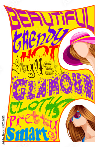 Vector: vector illustration of beauty and fashion typography vector illustration of beauty and fashion typography