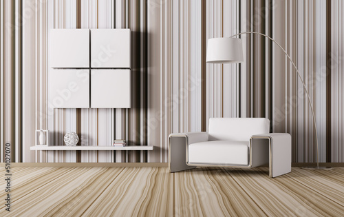 Illustration: Interior of living room 3d render Interior of living room 3d render