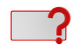 Ilustração : billboard with question on white. Isolated 3D image billboard with question on white. Isolated 3D image