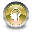 Yellow Glossy Pictogram "Neurology"