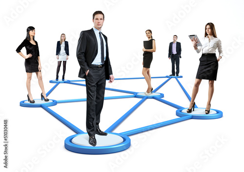 Illustration: Social network concept. Social network concept.