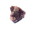 Set of amethyst crystals on stone