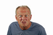 Man with angry facial expression