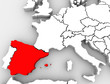 Europe Abstract 3D Map Spain Country Nation