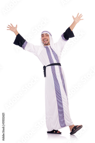 Photo: Arab man isolated on the white Arab man isolated on the white