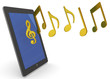 TABLET AND MUSIC - 3D
