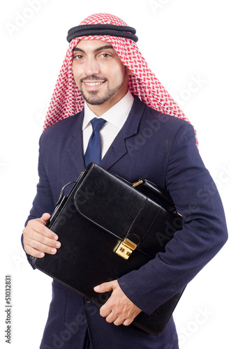 Photo: Arab businessman isolated on the white Arab businessman isolated on the white