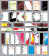 A set of flyers, banners, labels, roll-up