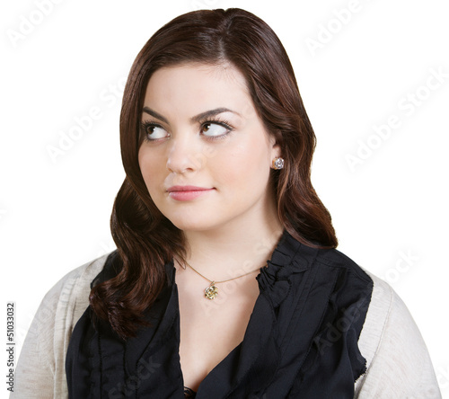 Photo: Cute Woman Looking Over Cute Woman Looking Over