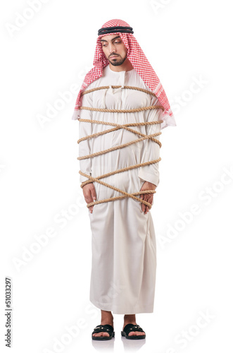 Photo: Arab businessman isolated on white Arab businessman isolated on white
