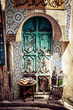 Detail of the beautiful tile mosaic decoration,Fez,Morocco
