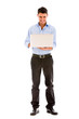 Business man using a laptop