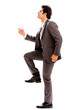 Business man stepping up