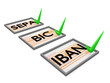 SEPA, BIC, IBAN - 3D
