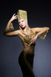 Young model in personification of egyptian beauty