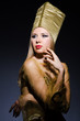 Young model in personification of egyptian beauty